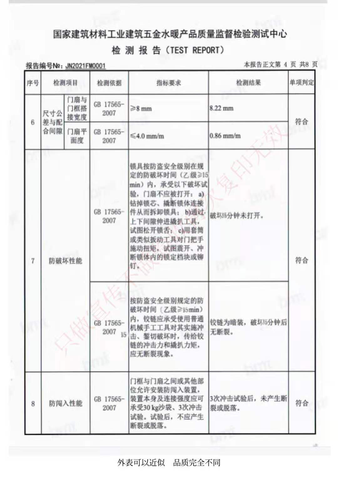 四防門檢驗(yàn)報(bào)告